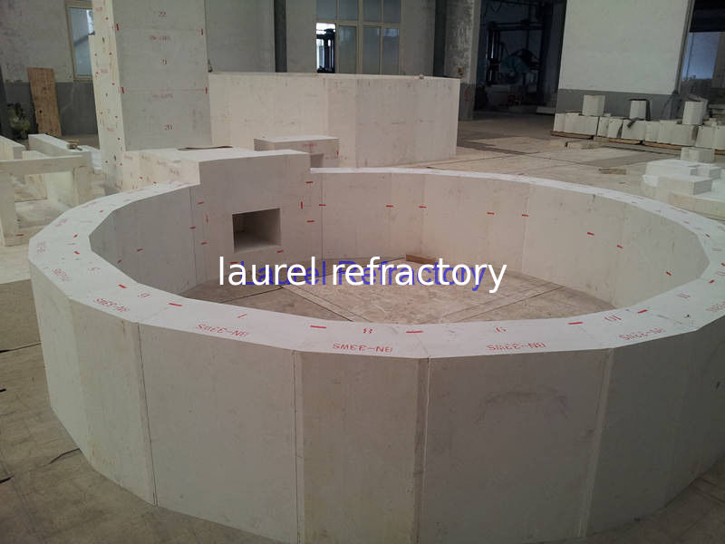 Fire Resistant Corundum Refractory Bricks Fused Zircon Corundum Brick for Glass Furnace Kiln