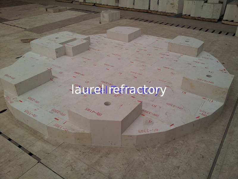 Fused Zircon Corundum Refractory Brick Erosion Resistance ISO9001 for Rotary Kiln