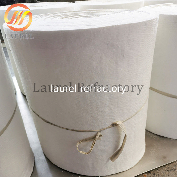 Pure White Fire Resistant Ceramic Fiber Refractory Blanket For Pipe Insulation Kiln